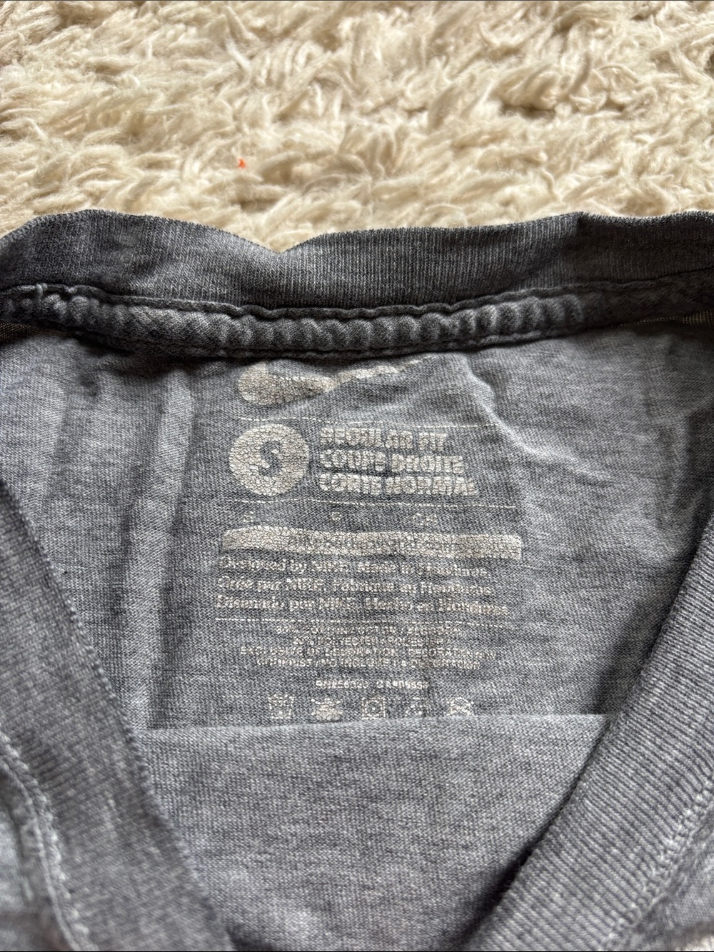 Nike Gray Tee with White Hoop and Red Accents - Picture 2 of 2